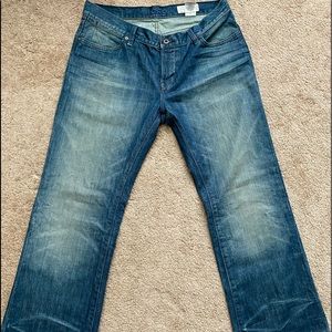 Men’s Gap Low Rise Boot Fit Faded Blue Jeans 33x29